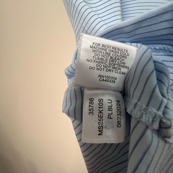 Peter Millar Polo Shirt Mens Large Blue Striped Summer Comfort Golf Performance - Picture 2 of 10